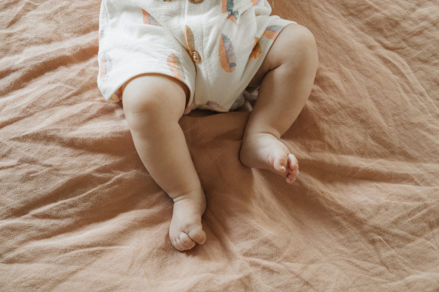 Baby in a soft organic cotton bodysuit